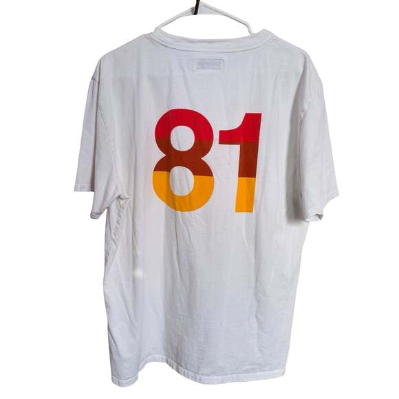 GUESS Originals 1981 Vintage Logo Striped Graphic Tee L - Picture 2 of 4